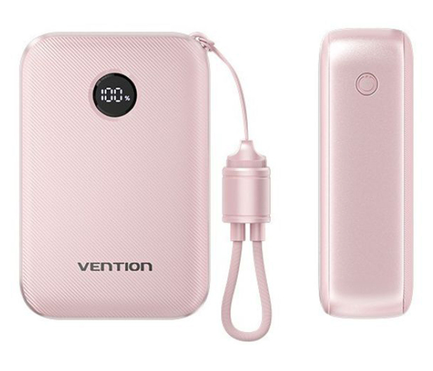 Vention Powerbank 20000mAh 2xUSB-C,USB-A z wyświetlaczem różowy - 1543384 - zdjęcie 2